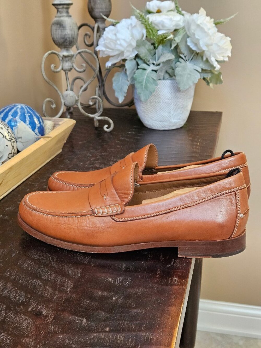 Trask Men's Leather Loafers, Caramel, Sz 11.5 - Picture 3 of 16